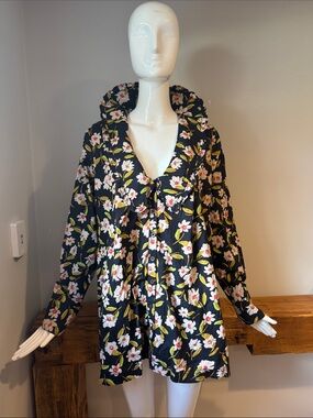 Free People Charlie Printed Button Down Tunic Mini Dress – Size Small 🌸